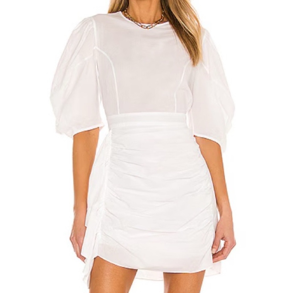 RHODE NWT White Puff Sleeve Pia Mini Dress